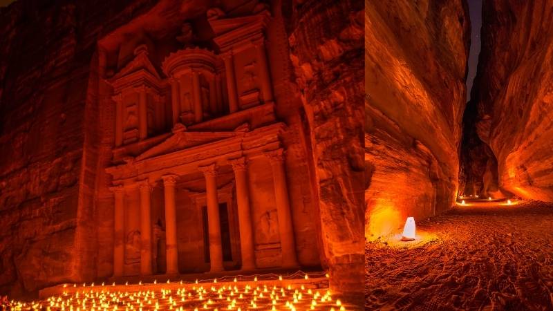 นครเพตรา 1 ใน 7 สิ่งมหัศจรรย์ของโลก 6 นครเพตราในช่วงเวลากลางคืน (Petra By Night)