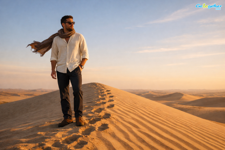 แต่งตัวไปทะเลทรายยังไงให้ดูเก๋และดูแพง โพสต์แล้วปังแน่นอน 2 แต่งตัวไปทะเลทรายให้เก๋