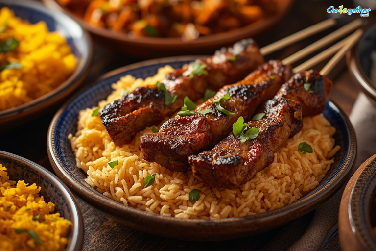 อาหารอิหร่าน จานเนื้อรสเลิศ หอมฟุ้งเครื่องเทศ ผลไม้รสหวานฉ่ำ 3 เชโลเคบับ