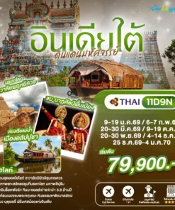 ทัวร์อินเดียใต้ดินแดนมหัศจรรย์ 11 วัน ปี 2569 - 2570
