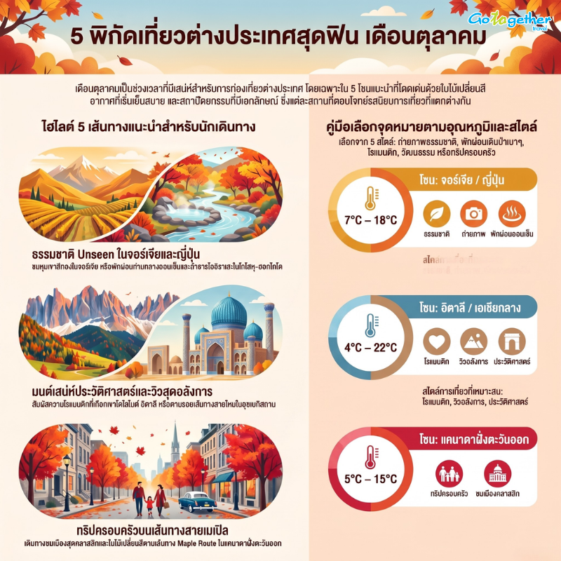 5 โซนเที่ยวต่างประเทศเดือนตุลาคม โซนไหนน่าเที่ยวที่สุด 2 เที่ยวต่างประเทศ เดือนตุลาคม ที่ไหนดี