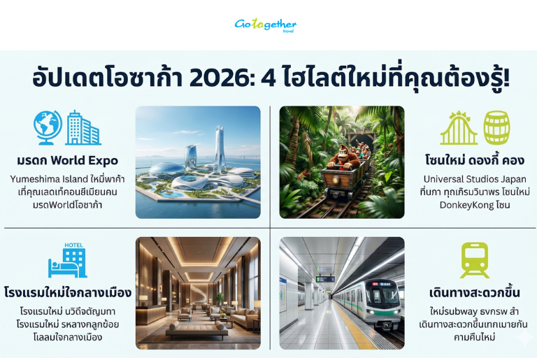 โอซาก้า 2026 มีอะไรใหม่? อัปเดตที่เที่ยวที่คุณต้องรู้ 2 ทำไมปี 2026 ถึงเป็นปีทองของการเที่ยวโอซาก้า