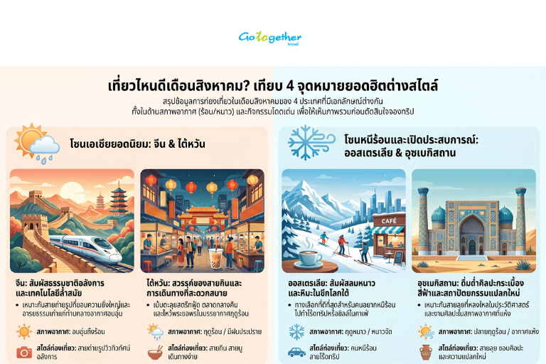ชี้เป้า 4 ประเทศน่าเที่ยวเดือนสิงหาคม เที่ยวไหนดีต่างประเทศ 2 สิงหาคม เที่ยวไหนดี ต่างประเทศ