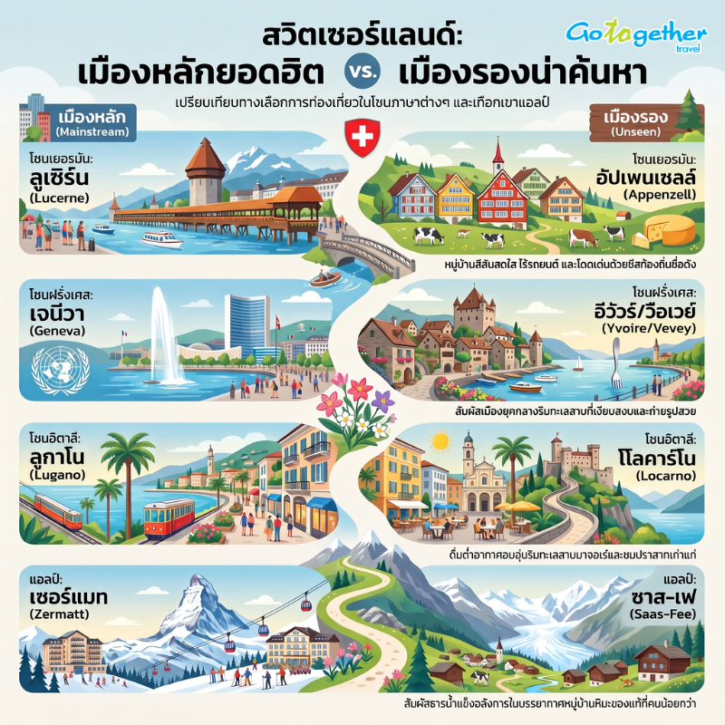 สวิตเซอร์แลนด์มีกี่เมือง เมืองรองไหนน่าเที่ยว เรามีคำตอบ 2 สวิตเซอร์แลนด์ มีกี่เมือง
