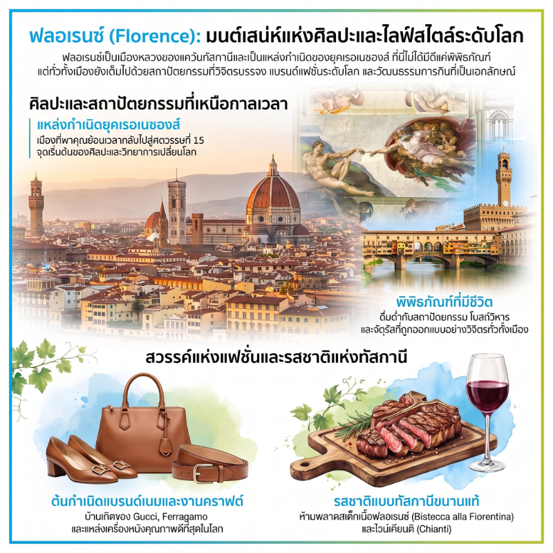 เที่ยวเมืองฟลอเรนซ์ อะไรน่าสนใจในเมืองหลวงแห่งศิลปะเรเนซองส์ 2 เที่ยวเมืองฟลอเรนซ์ (Florence) ทำไมถึงเป็นจุดหมายที่คนรักศิลปะและอิตาลีห้ามพลาด