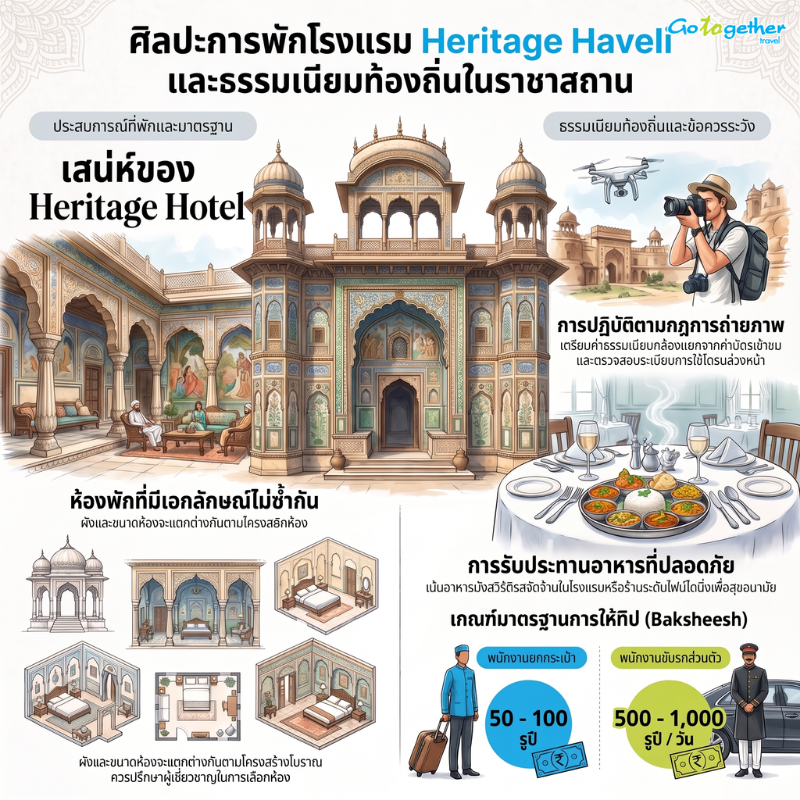 เที่ยวราชาสถาน สัมผัสมนต์เสน่ห์ดินแดนภารตะฉบับพรีเมียม 4 ศิลปะการพักโรงแรม Heritage Haveli และธรรมเนียมท้องถิ่นที่ไม่มีในคู่มือทั่วไป